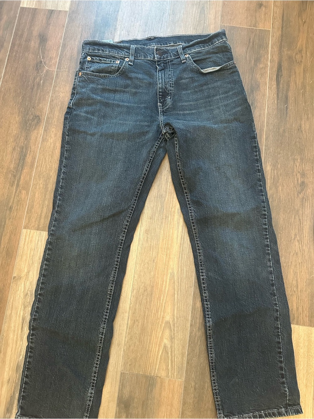 Levi’s Men's Dark Wash Straight-Leg Jeans - Classic Black-Blue Sz W33 L32